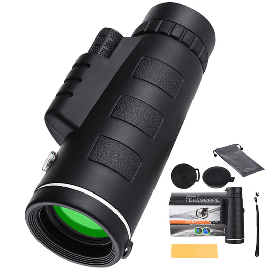 Lizbin 40x60 Monocular Telescope Small Monoculars for Adults High Powered Night Vision Monocular Telescope for Smartphone High Definition Handheld Telescope for Wildlife Bird Watching Hunting