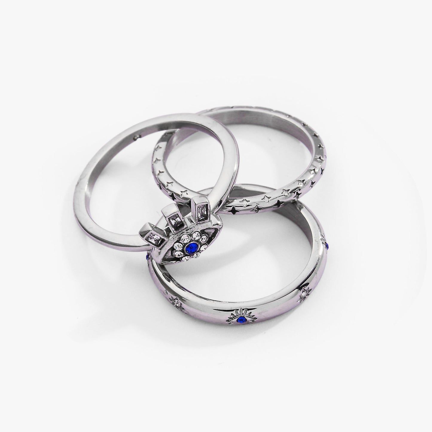 Evil Eye Stacking Ring Set of 3